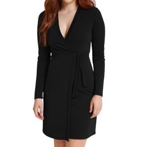 The Limited Black Long Sleeve Wrap Dress. Size MP